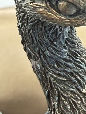 Veronese Bronze Hand Painted Prunus And Peacock Large Decorative Vase 19.5" - Thumbnail 18
