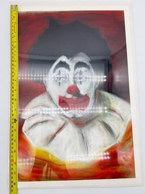 James Santeramo Clown Serigraph 2/25 AP Signed Limited Edition Rare Print - Thumbnail 5