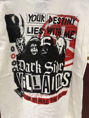 Star Wars "Dark Side Villains" Official Licensed Boys Medium Graphic T-Shirt - Thumbnail 6