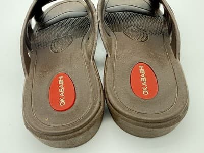 Okabashi Cross Strap Slide Sandals Women Size Small Brown Waterproof Massage - Thumbnail 2