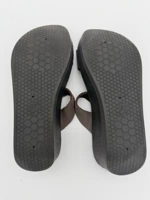 Fantasy Sandals Toe Ring Wedge Platform Suede Strap Made In Greece Sz 37 Or 7 - Thumbnail 5