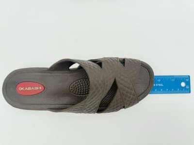 Okabashi Cross Strap Slide Sandals Women Size Small Brown Waterproof Massage - Thumbnail 8