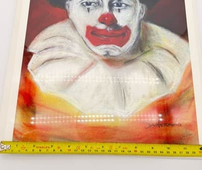 James Santeramo Clown Serigraph 2/25 AP Signed Limited Edition Rare Print - Thumbnail 6