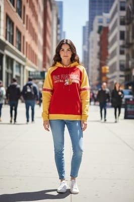 Women's Hoodie Sweatshirt XL San Francisco 49ers NFL V Neck Raglan NWT - Thumbnail 10