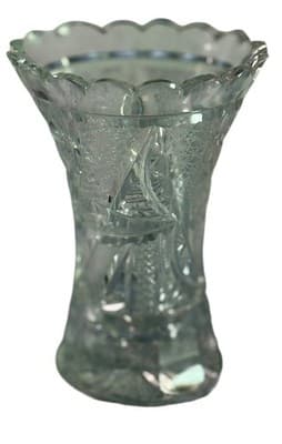 McKee ABP Crystal Vase Innovation Pattern 5.5 Inches Tall Vintage - Thumbnail 3