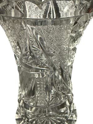 McKee ABP Crystal Vase Innovation Pattern 5.5 Inches Tall Vintage - Thumbnail 8