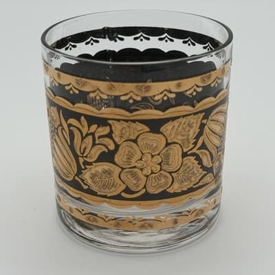Set of 7 Georges Briard Town & Country Double Old Fashioned Glasses 22k Gold MCM - Thumbnail 4