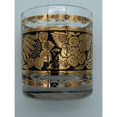 Set of 7 Georges Briard Town & Country Double Old Fashioned Glasses 22k Gold MCM - Thumbnail 11