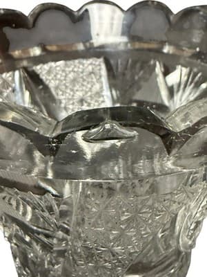McKee ABP Crystal Vase Innovation Pattern 5.5 Inches Tall Vintage - Thumbnail 11