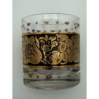 Set of 7 Georges Briard Town & Country Double Old Fashioned Glasses 22k Gold MCM - Thumbnail 9
