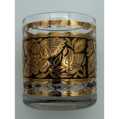 Set of 7 Georges Briard Town & Country Double Old Fashioned Glasses 22k Gold MCM - Thumbnail 14