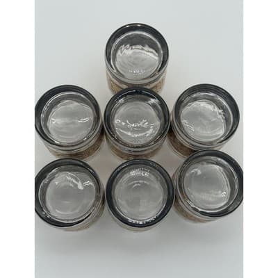 Set of 7 Georges Briard Town & Country Double Old Fashioned Glasses 22k Gold MCM - Thumbnail 3