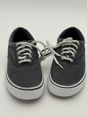 Sperry Halyard CVO Mens Sz 8 Gray White Casual Walking Canvas Shoes Sneakers NEW - Thumbnail 9