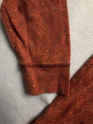 Vintage Y2K Hollister Herringbone Surf Jersey Pullover Hoodie Size S Orange Red - Thumbnail 11