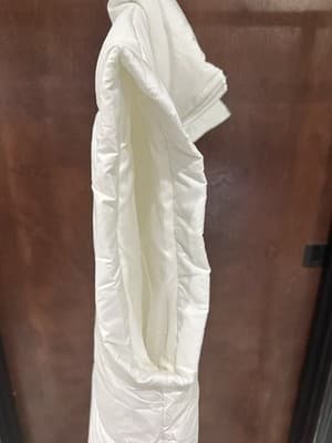 White Quilted Puffer Vest Zipper Women’s Bright White XL W/Pockets - Thumbnail 4