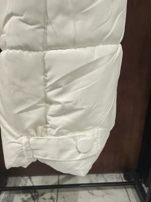 White Quilted Puffer Vest Zipper Women’s Bright White XL W/Pockets - Thumbnail 9
