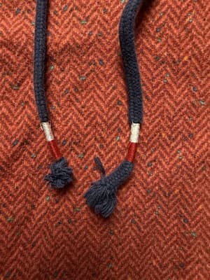 Vintage Y2K Hollister Herringbone Surf Jersey Pullover Hoodie Size S Orange Red - Thumbnail 5