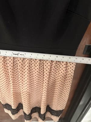 En Focus Studio Sleeveless A-line Dress W/Back Cutout Black & Tan Lace Size 6 - Thumbnail 8