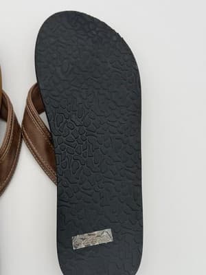 Panama Jack Men's Premium Vegan Leather Flip Flop Sandals, Brown - Size 12/13 - Thumbnail 6