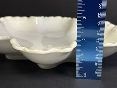 Vtg White Ruffled Bonbon Dish Made In Japan United China And Glass Co - Thumbnail 5