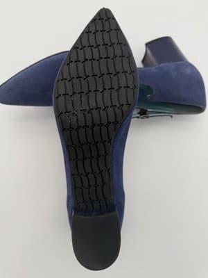 Thierry Rabotin Blue Suede Mary Jane Pointy Toe Heels EU 39.5 Handmade Italy - Thumbnail 11