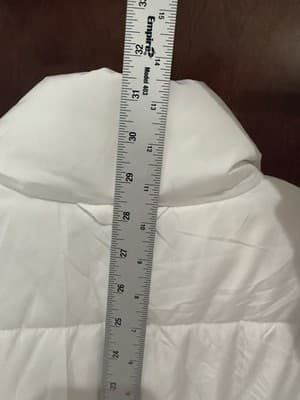White Quilted Puffer Vest Zipper Women’s Bright White XL W/Pockets - Thumbnail 6