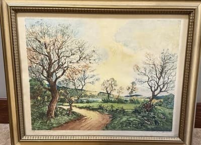 Paul-Emile Lecomte Signed “Le Vieux Chêne” Paris Etching Society Framed Print - Thumbnail 5