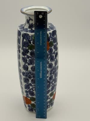 Vintage Chinese Doucai Porcelain Vase Chenghua Mark Floral 11.5” - Thumbnail 9