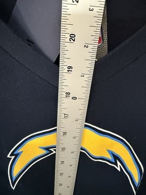 Fanatics NFL LA Chargers V Neck T Shirt W/Lightening Bolt Women’s Sz M NWT - Thumbnail 7
