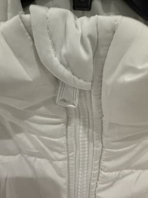 White Quilted Puffer Vest Zipper Women’s Bright White XL W/Pockets - Thumbnail 2
