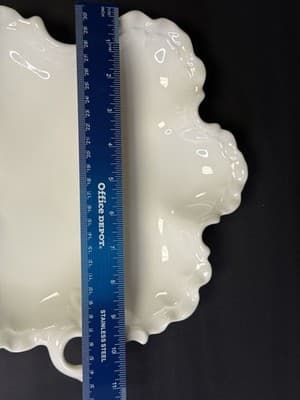 Vtg White Ruffled Bonbon Dish Made In Japan United China And Glass Co - Thumbnail 4