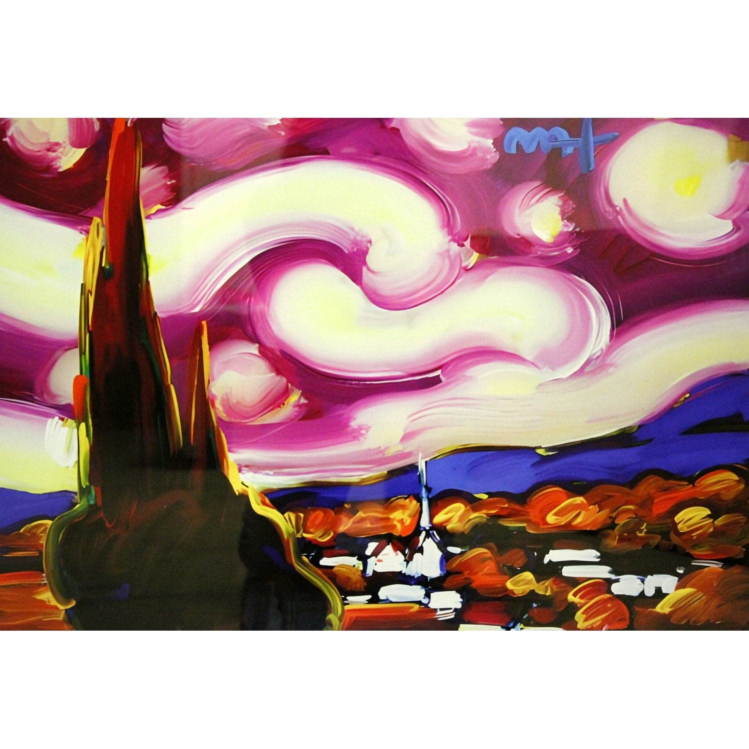 Gallery Framed Art Print 'Rainbow Starry Night' By Peter Max - Thumbnail 2