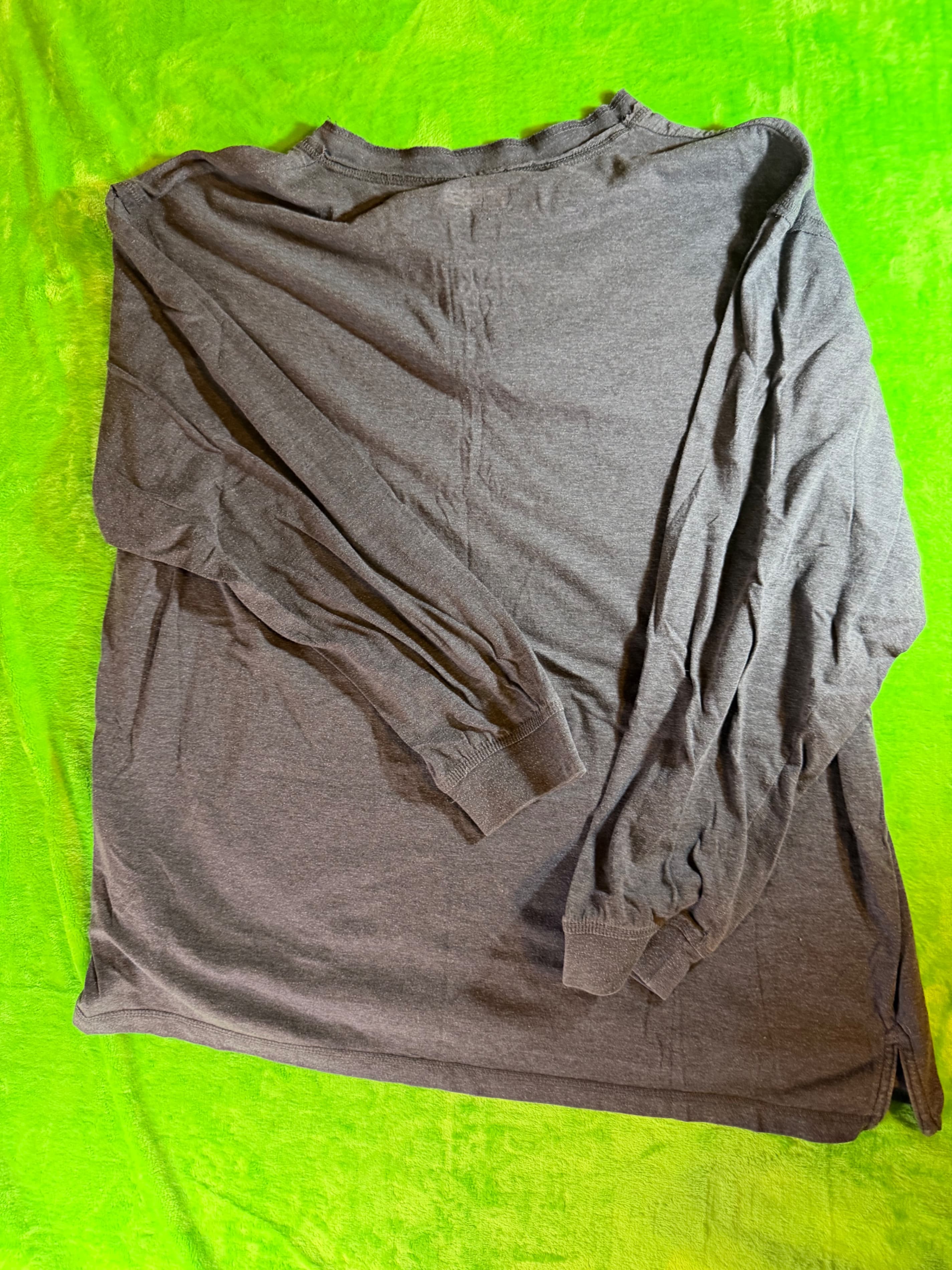 New Orleans Saints Long Sleeve Henley Shirt 2XL Gray - Thumbnail 2