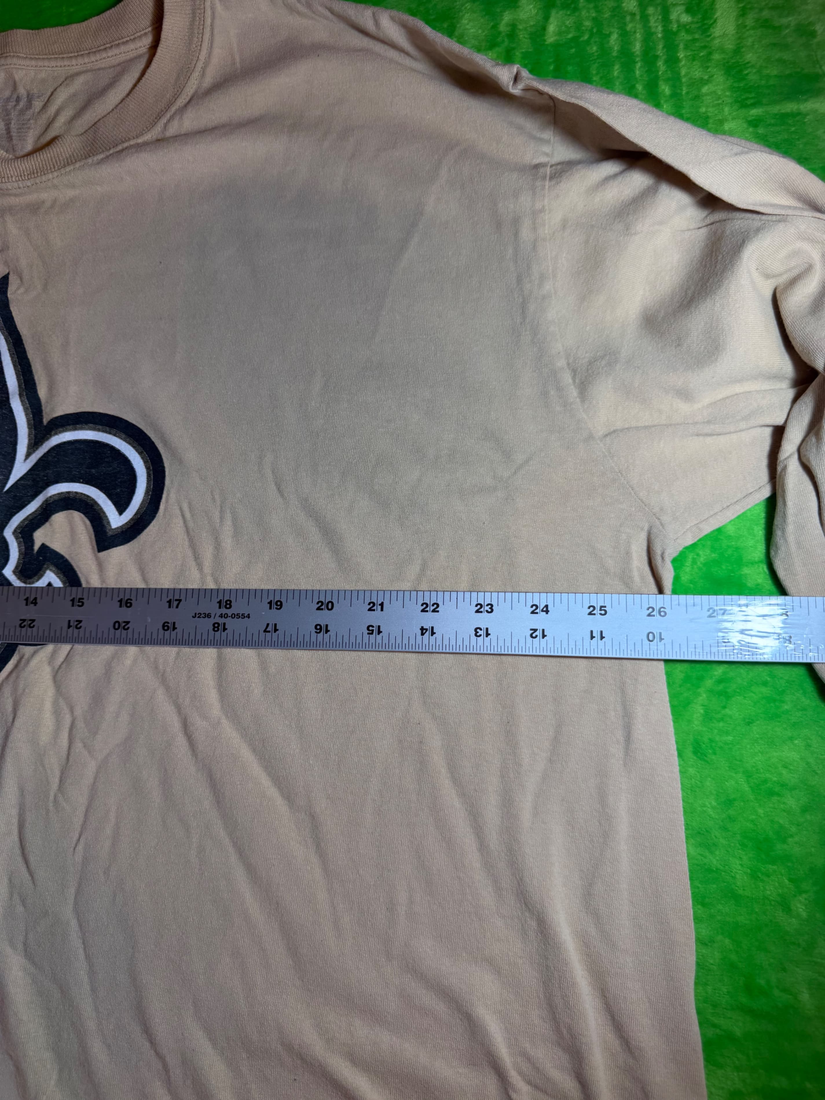 Saints Reebok Tan Long Sleeve Shirt 2XL with Fleur-de-Lis Logo - Thumbnail 5