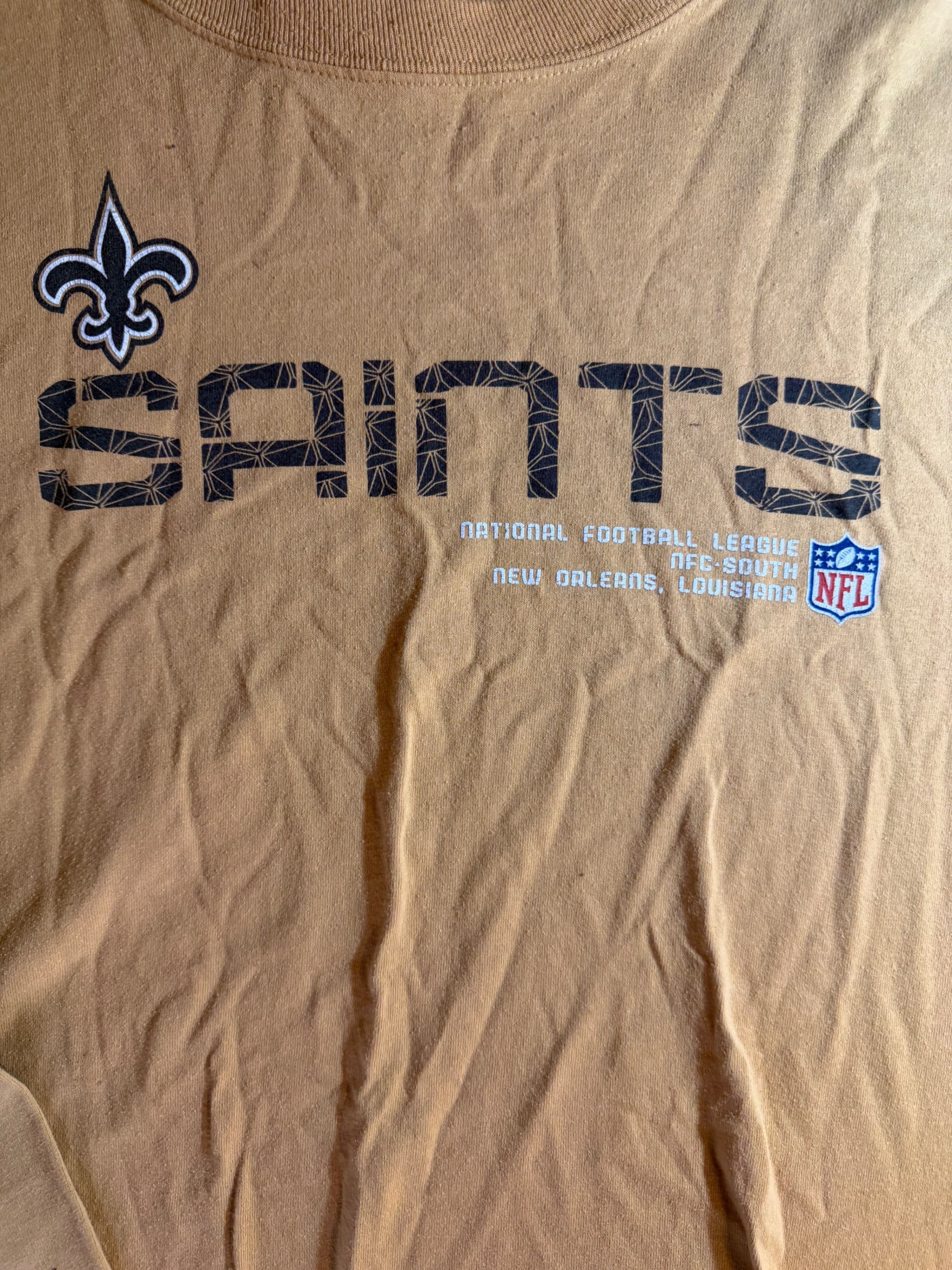 Reebok Saints NFL Long Sleeve Tan 2XL - Thumbnail 4