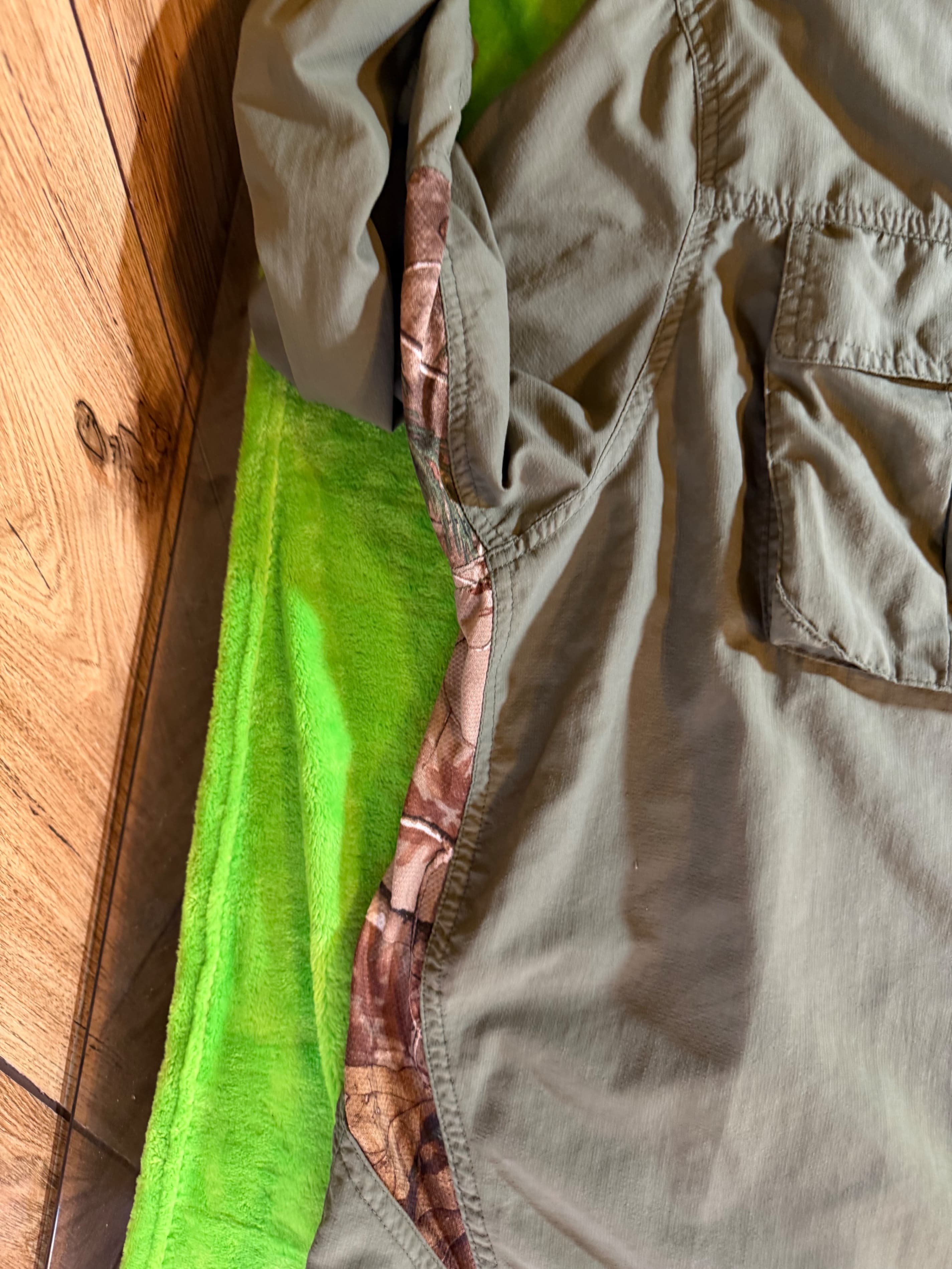 Olive Green Long Sleeve Tactical Shirt XXL with Pockets - Thumbnail 7