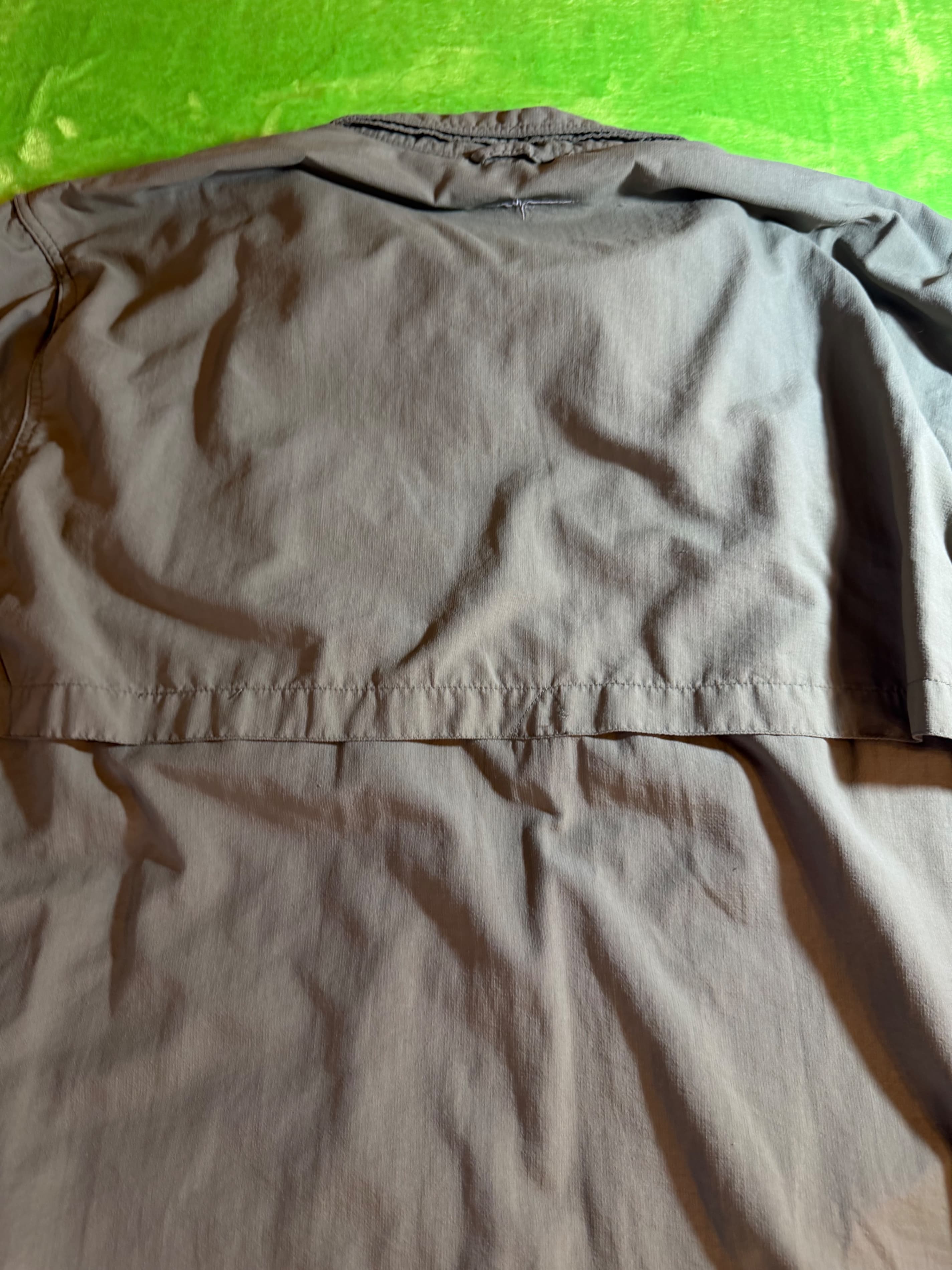 Olive Green Long Sleeve Tactical Shirt XXL with Pockets - Thumbnail 8