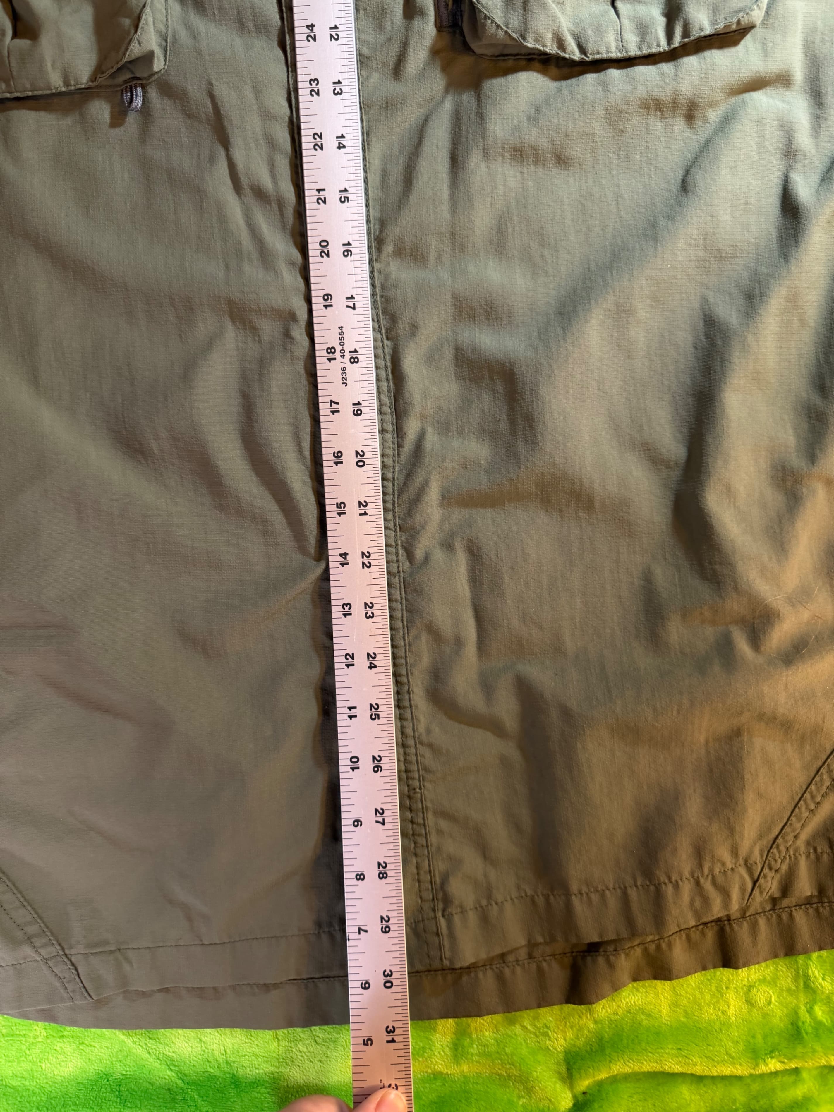Olive Green Long Sleeve Tactical Shirt XXL with Pockets - Thumbnail 9