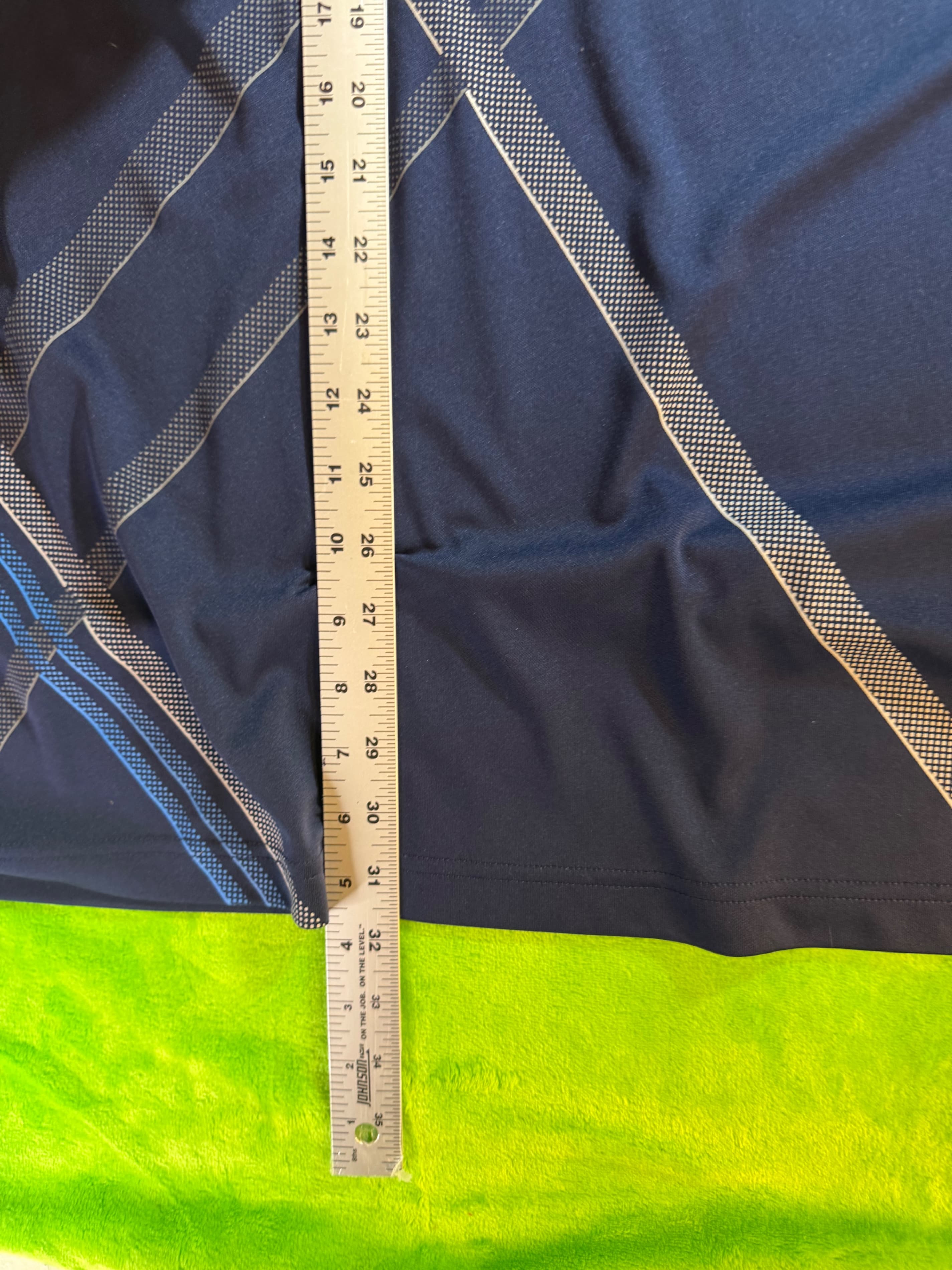 Callaway Navy Blue Plaid Short Sleeve Polo Shirt Size XL - Thumbnail 5