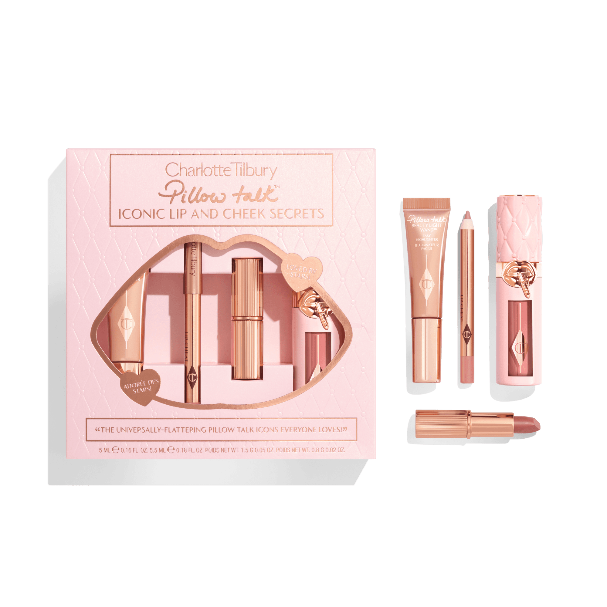 54 MSRP Charlotte Tilbury Pillow Talk Lip and Cheek Secrets Set - Thumbnail 3