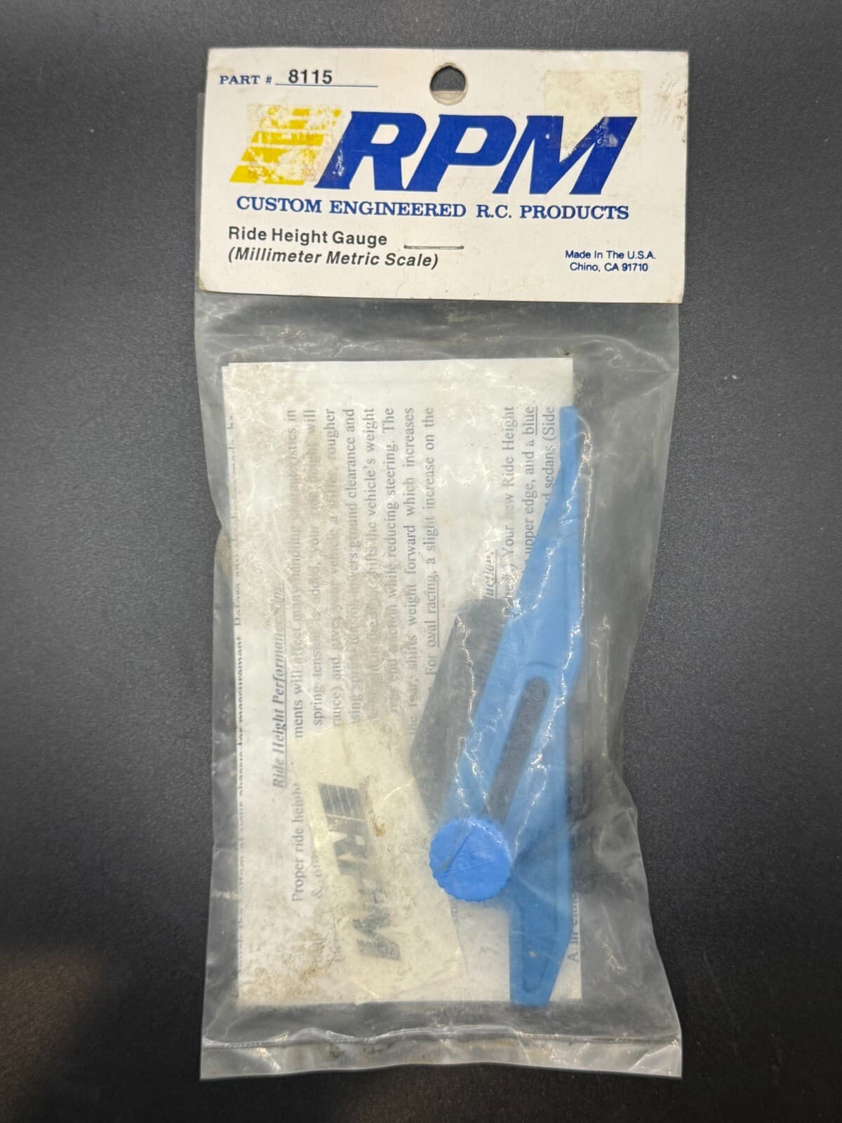 RPM 8115 Vintage Ride Height Gauge On-Road/Off-Road (Blue) - Image 1
