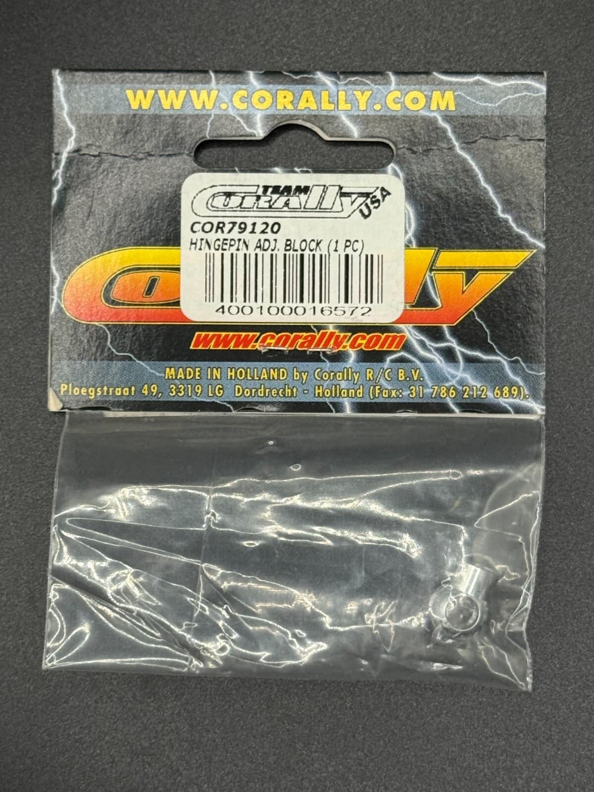 Team Corally Vintage COR79120 Duralminium Hingepin Adjust Block (1 Pc) - Thumbnail 2