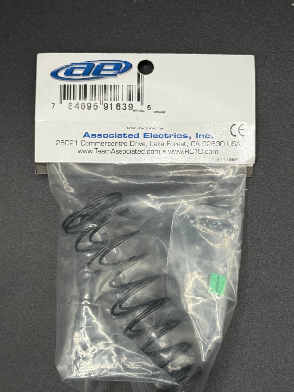 Team Associated 91639 72mm 2.22lb 12mm Green Shock Spring (2 Ct) - Thumbnail 2