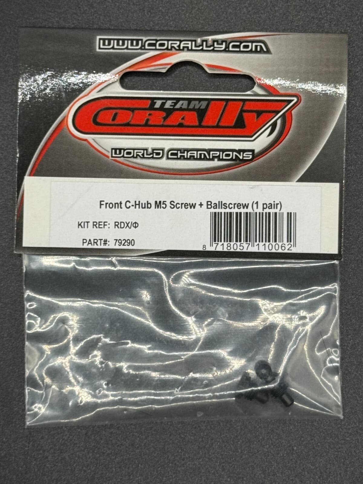 Team Corally 79290 Vintage Front C-Hub M5 Screw + Ballscrew RDX Assassin - Image 1