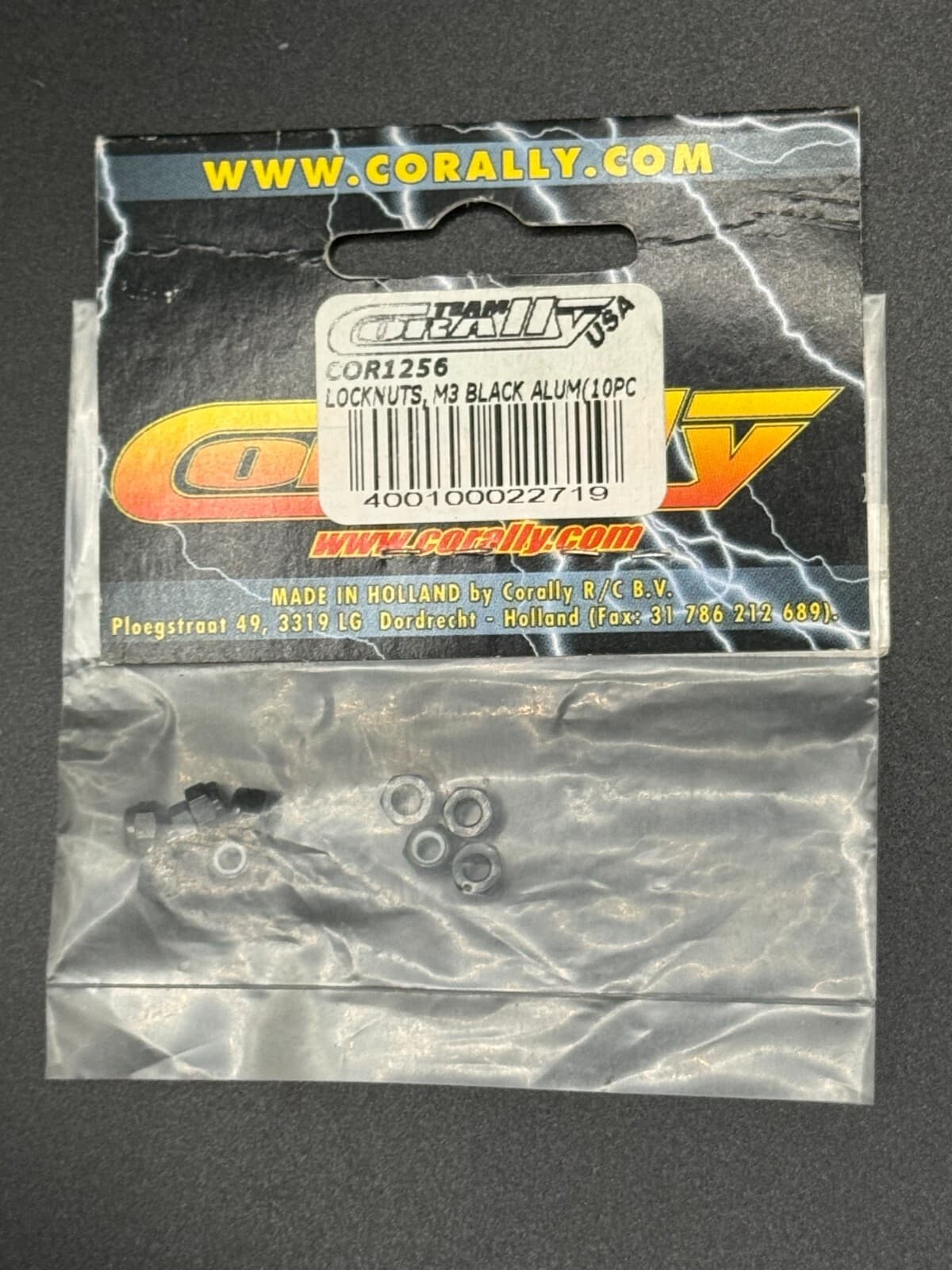 Team Corally 1256 Locknuts Thread Size M3 (10 Count) Black Aluminum - Thumbnail 2