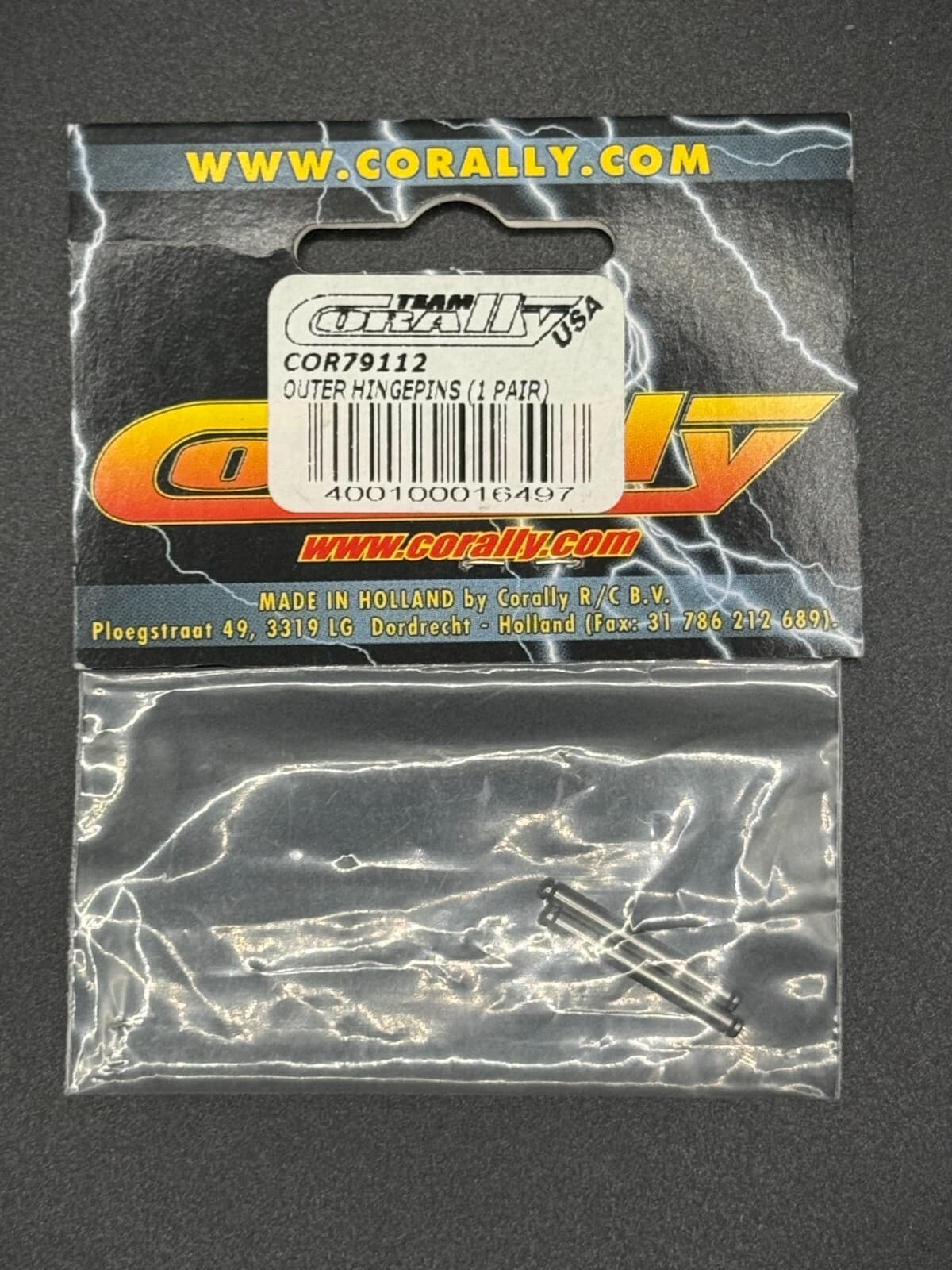 Team Corally 79112 Vintage Outer Hingepins (1 Pair) Fits RDX & Assassin - Thumbnail 2