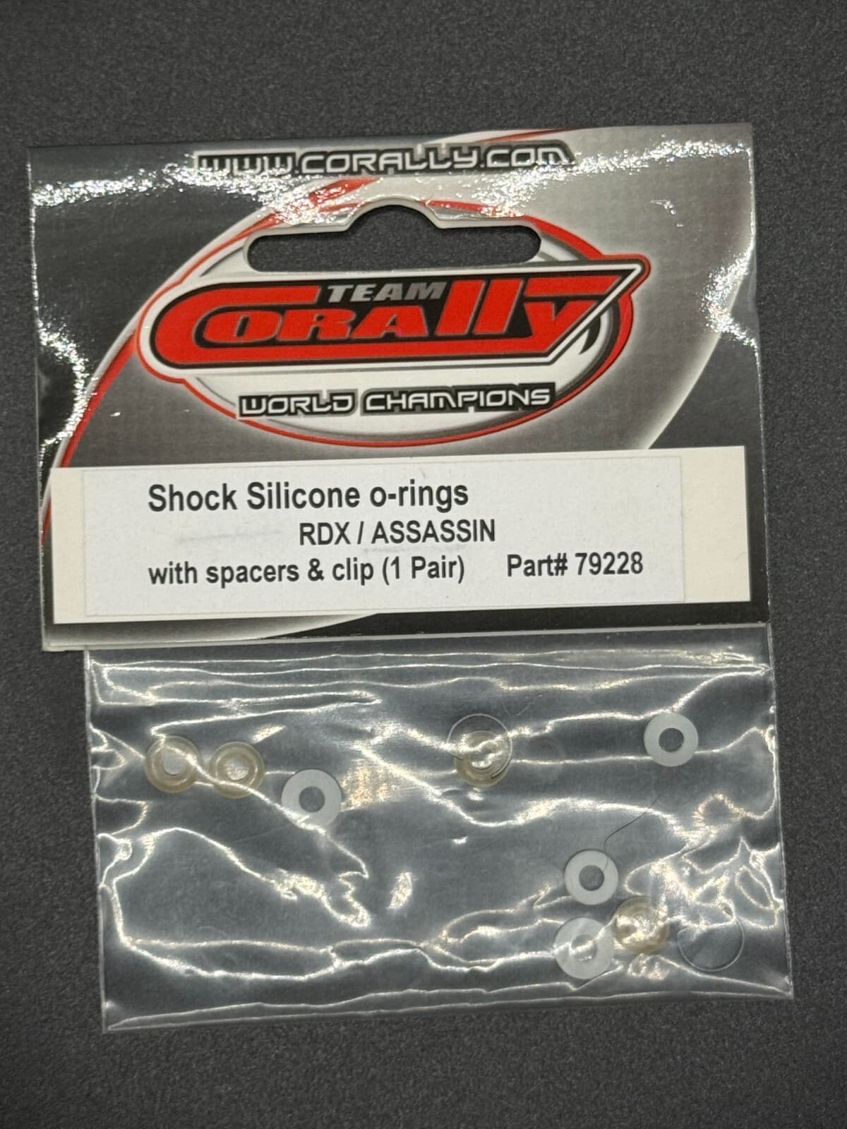 Team Corally 79228 Vintage Shock Silicone O-Rings w/Spacers & Clip - Image 1