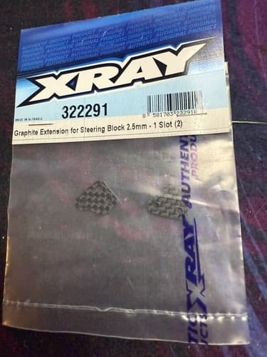 XRay 322291 Graphite Extension for Steering Block 2.5mm (Set of 2) - Image 1