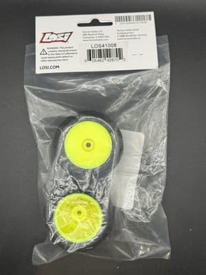Losi 41008 Mini-T 2.0 BK Bar Front/Rear Mounted Tires w/Yellow Wheels - Thumbnail 2