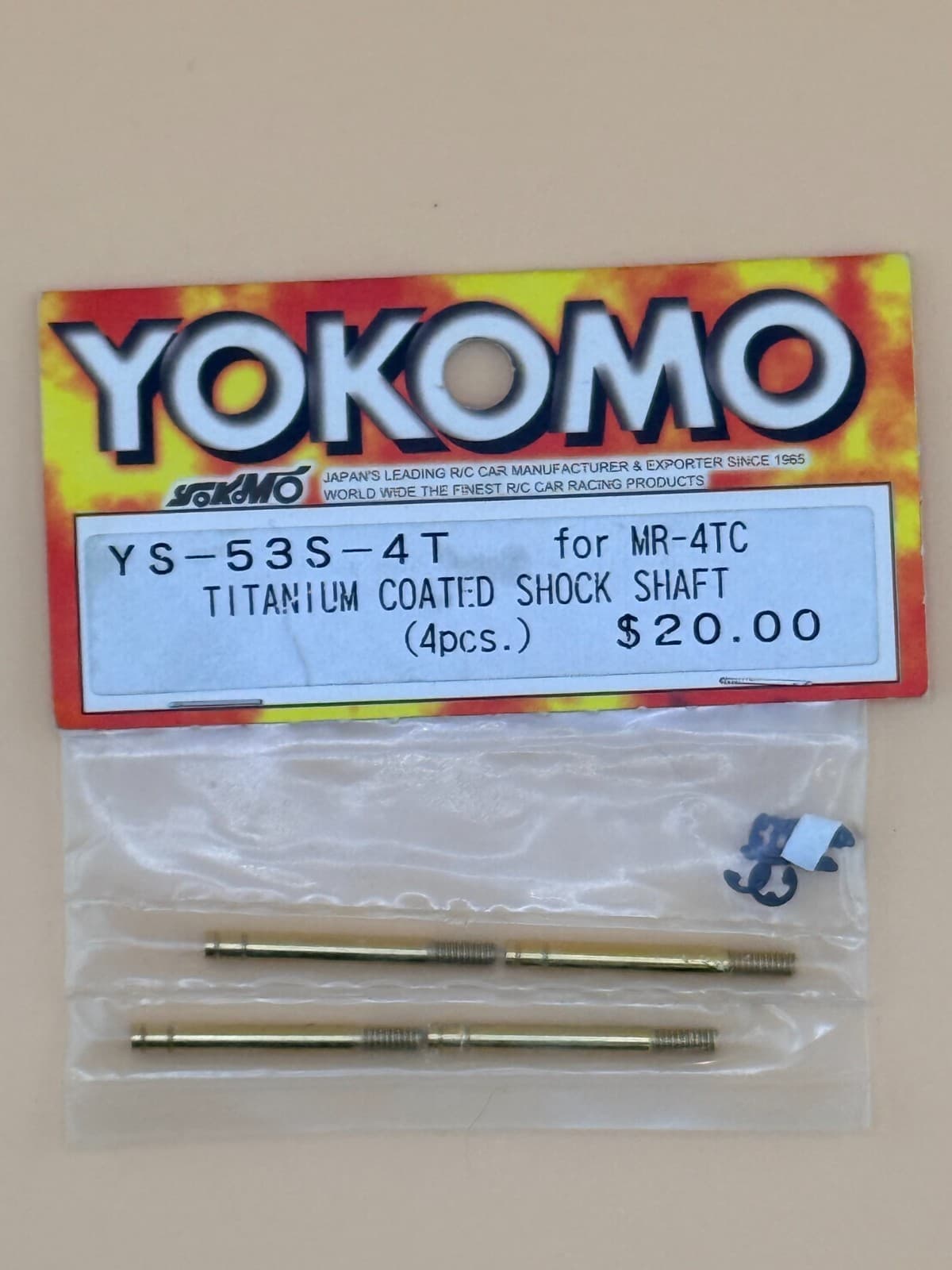 Yokomo YS-53S-4T MR-4TC Shock Shaft Set Titanium Coated 4pcs RC Touring NEWzzttt - Image 1
